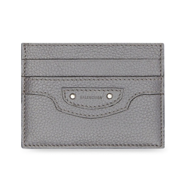Balenciaga NEW WOMEN'S NEO CLASSIC CARD HOLDER IN DARK GREY - Picture 1 of 4